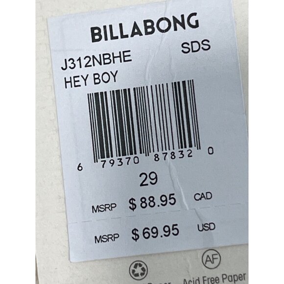 BILLABONG Hey Boy Women's‎ Jeans Size 29 White Distressed NWT - Picture 8 of 11